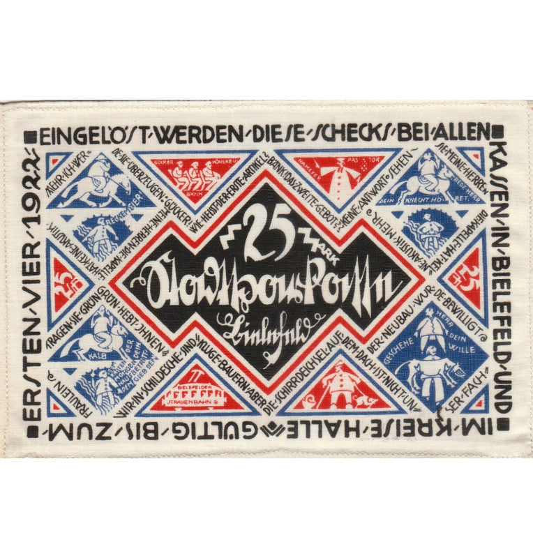 Alemania Notgelds de Tela (Con sello)